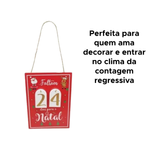 Enfeite De Placa De Madeira Com Contagem Regressiva De Natal Decoração Natalina