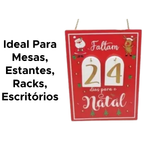 Enfeite De Placa De Madeira Com Contagem Regressiva De Natal Decoração Natalina