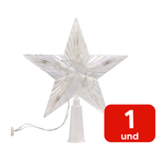 Decoração Estrela Cinco Pontas Luzes Coloridas Para Topo De Árvore De Lâmpada LED Brilhante