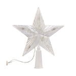 Decoração Estrela Cinco Pontas Luzes Coloridas Para Topo De Árvore De Lâmpada LED Brilhante