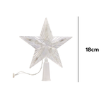 Decoração Estrela Cinco Pontas Luzes Coloridas Para Topo De Árvore De Lâmpada LED Brilhante
