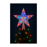 Decoração Estrela Cinco Pontas Luzes Coloridas Para Topo De Árvore De Lâmpada LED Brilhante