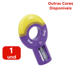 Apontador + Borracha Escolar Rings Infantil Para os Dedos