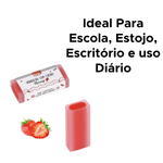 Borracha Escolar Com Cheiro de Frutas Retangular
