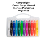 Giz De Cera Color Gel Retratil Estojo 12 Cores Aquarelavel