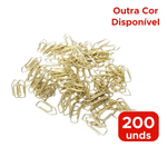 Clips Metálico Mini Dourado / Colorido 200 Unidades Tamanho 5
