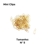 Clips Metálico Mini Dourado / Colorido 200 Unidades Tamanho 5