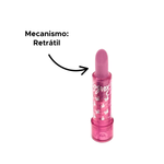 Borracha Escolar Formato Batom De Flor Com Tampa Para Meninas