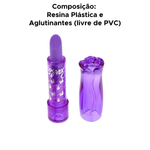 Borracha Escolar Formato Batom De Flor Com Tampa Para Meninas