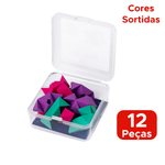 Borracha Estrela 3d Divertida 12 Unidades Colorida Material Escola Faculdade Para Meninos E Meninas