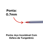 Caneta 0,7mm Two Go Ponta Dupla Material Para Escola Faculdade