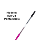 Caneta 0,7mm Two Go Ponta Dupla Material Para Escola Faculdade