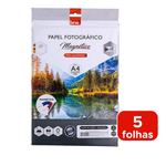 Papel Fotográfico Imantado A4 Glossy Brilho Magnético 690gr 5 Folhas Resistente À Água