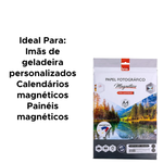 Papel Fotográfico Imantado A4 Glossy Brilho Magnético 690gr 5 Folhas Resistente À Água