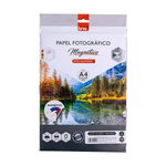Papel Fotográfico Imantado A4 Glossy Brilho Magnético 690gr 5 Folhas Resistente À Água