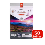 Papel Sublimático A4 Resma Com 50 Folhas Para Impressão 100gr Secagem Instanânea