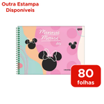 Caderno de Desenho Cartografia 80Fls Minnie Arts
