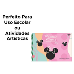 Caderno de Desenho Cartografia 80Fls Minnie Arts