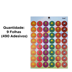 Adesivos Para Professores 9 Folhas Cartelas 490 Adesivos