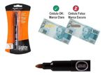 Kit 10 Caneta Que Testa Dinheiro Nota Falsa Atacado - Preto