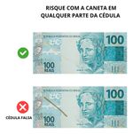 Kit 5 Canetas Detectoras De Cédulas Dinheiro Jocar Office - Preto