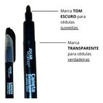 Kit 5 Canetas Detectoras De Cédulas Dinheiro Jocar Office - Preto