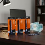 Kit 5 Canetas Detectoras De Cédulas Dinheiro Jocar Office - Preto