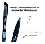 Kit 5 Canetas Detectoras De Cédulas Dinheiro Jocar Office - Preto