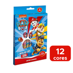 Lápis De Cor Jumbo Patrulha Canina Triangular Com 12 Cores Para Lembrancinhas De Aniversário Revenda
