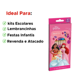 Lápis De Cor 12 Cores Princeças Para Lembrancinhas De Aniversário Revenda Em Atacado Disney