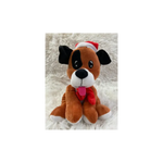 Cachorro De Pelucia Para Decoração De Natal Enfeite Natalino Gorro De Papai Noel