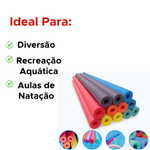 Espaguete Flutuador Macarrão Boia Para Piscina Água Cores Sortidas Com Furo Para Criança Adulto