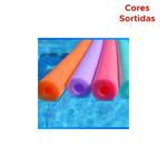 Espaguete Flutuador Macarrão Boia Para Piscina Água Cores Sortidas Com Furo Para Criança Adulto