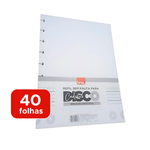 Refil Sem Pauta Com 40 Folhas Caderno De Disco Sistema Inteligente Cadernos Branco Liso 275mm x 200mm