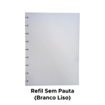 Refil Sem Pauta Com 40 Folhas Caderno De Disco Sistema Inteligente Cadernos Branco Liso 275mm x 200mm
