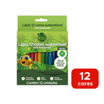 Mini Lápis De Cor 12 Cores Sustentável Sextavado Para Festa Infantil Brinde Escolar Revenda