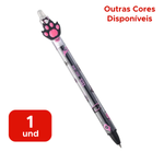 Caneta Gel Retrátil Apagável Holic mi-au 0.7mm Tris Linha Pets Pata Material Escolar