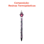 Kit Com 3 Canetas Gel Retrátil Apagável Holic mi-au 0.7mm Tris Linha Pets Pata Material Escolar