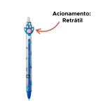 Kit Com 3 Canetas Gel Retrátil Apagável Holic mi-au 0.7mm Tris Linha Pets Pata Material Escolar