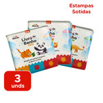 Kit Com 3 Livros De Banho Infantil Impermeável Para Bebê Educativo Sortido