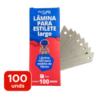 Kit Com 100 Lâminas Para Estilete Largo 18mm Futuro Profissional
