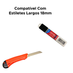 Kit Com 100 Lâminas Para Estilete Largo 18mm Futuro Profissional