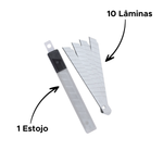 Kit Com 100 Lâminas De Estilete Fino 9mm Profissional Refil Lâmina Estilete