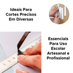 Kit Com 100 Lâminas De Estilete Fino 9mm Profissional Refil Lâmina Estilete