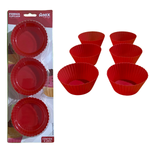 Forma Cupcake De Silicone Com 6 unidades Resistente 