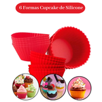 Forma Cupcake De Silicone Com 6 unidades Resistente 