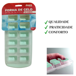 Forma De Gelo 12 Cubos Fundo Em Silicone Pratica E Fácil