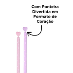 Lápis Grafite HB Redondo Coração Ponteira Resina