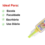 Marca Texto Neon Com Glitte Formato Esmalte Para Escola e Faculdade