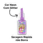 Marca Texto Neon Com Glitte Formato Esmalte Para Escola e Faculdade
